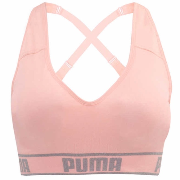 New Puma Women's Seamless Sports Bra 2 Pack - Picture 2 of 8